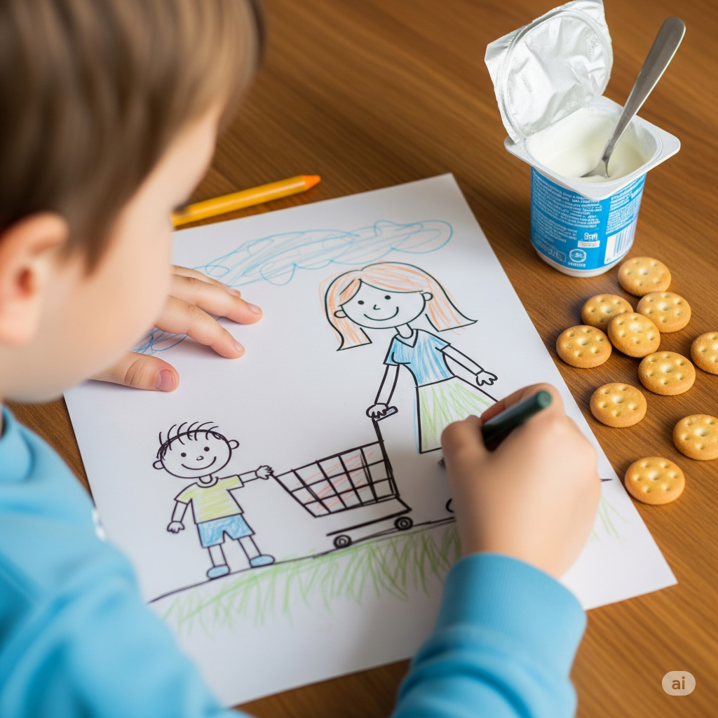 Mandarin grocery hunt journaling after shopping trip