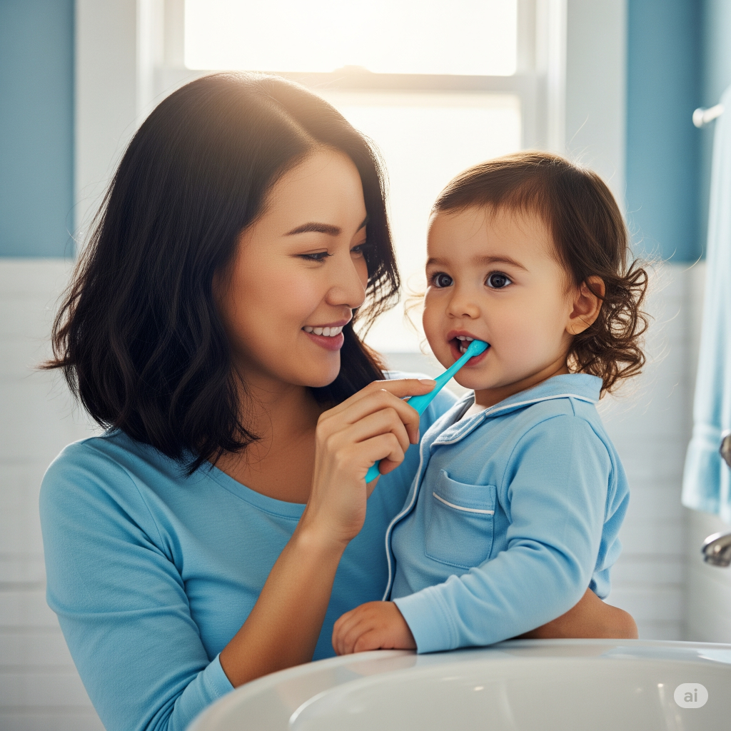 showing that the parent can practise Mandarin during the daily routine with the kid naturally