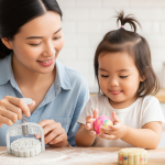 Mid-autumn festival mandarin activities to make mooncakes together with kids