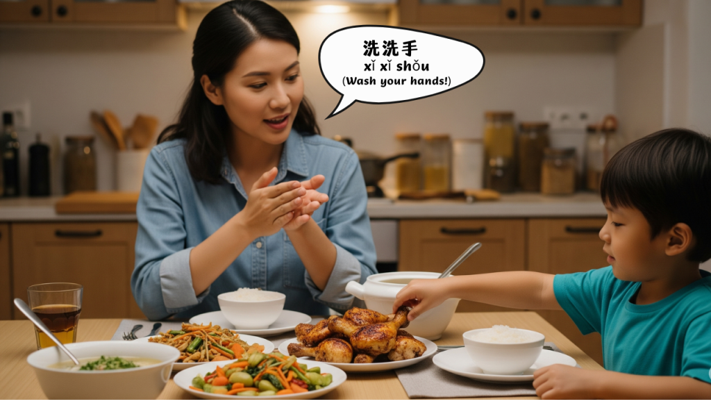 a useful Chinese phrase for parents during dinner time